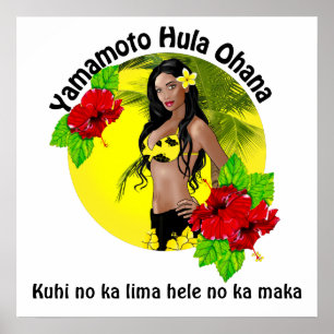 Anpassningsbar för Yamamoto Hula Ohana Poster 2