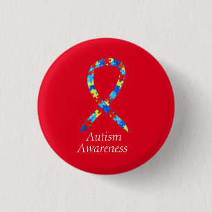 Anpassningsbar för ytism Pussel Awareness Ribbon  Knapp
