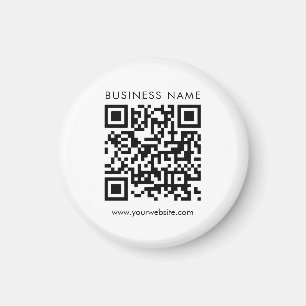 Anpassningsbar Företag QR-Logotyp Textmall liten Magnet