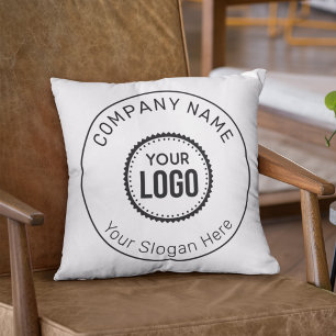 Anpassningsbar Företagets Logotyp och plats med sä Kudde
