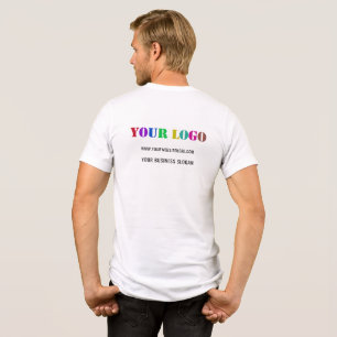 Anpassningsbar Företagets Logotyp och text ditt fö T Shirt