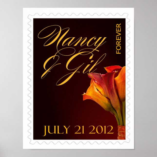 Anpassningsbar Forever Poster för bröllop (Framsidan)