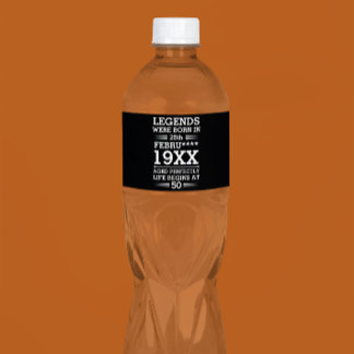 Anpassningsbar förklarades vid månatlig ålder vattenflaskor etikett