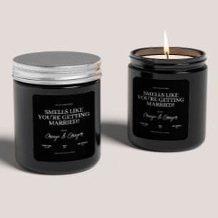 Anpassningsbar Förlovning Bröllop Candle Gift for Fyrkantigt Klistermärke