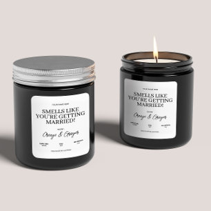 Anpassningsbar Förlovning Bröllop Candle Gift for Fyrkantigt Klistermärke
