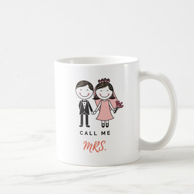 Anpassningsbar Förlovning Mugg-Bride mugg-Bride Kaffemugg (Höger)