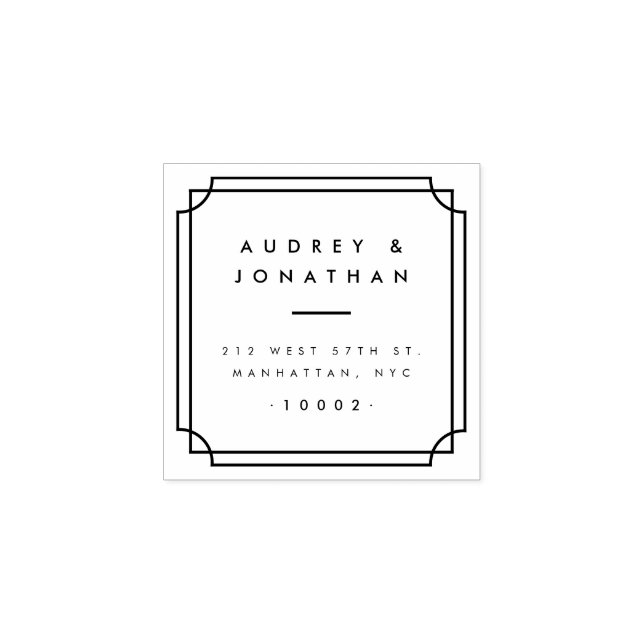Anpassningsbar Formell kvadrat Ram Bröllop Returad Stämpel (Tryck)