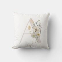 Anpassningsbar Första A med mjuk färg-blomma