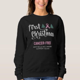 Anpassningsbar FÖRSTA CHRISTMAS Bröstcancerfri T Shirt
