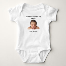 Anpassningsbar Första Far-dagen Fotogåva från Baby T Shirt
