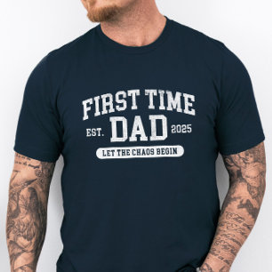 Anpassningsbar Första gången Pappa Funny New Pappa T Shirt