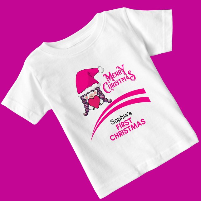 Anpassningsbar Första jul, God jul T Shirt (Skapare uppladdad)