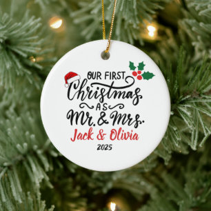 Anpassningsbar Första jul som herr & fru Ornament