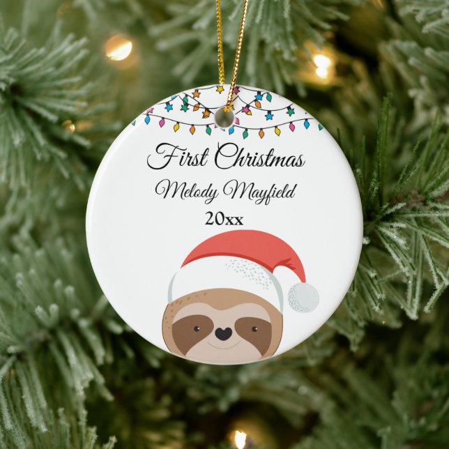 Anpassningsbar Första julafton Pojke Girl Cute Slo Julgransprydnad Keramik (Träd)