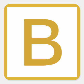 Anpassningsbar Första monogrammed-klistermärke Fyrkantigt Klistermärke