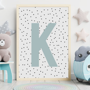 Anpassningsbar första utskrift Modern monogrammo Poster