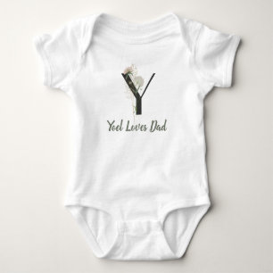 Anpassningsbar Första Y med mjuk färg blomma Baby T Shirt