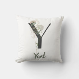 Anpassningsbar Första Y med mjuk färg-blomma Kudde