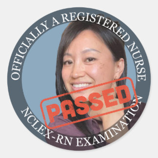 anpassningsbar foto 3-tums stor sjuksköterska med runt klistermärke