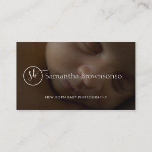 Anpassningsbar foto av nyfödd pediatriker i baby visitkort