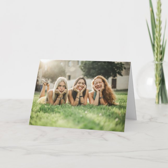 Anpassningsbar Foto Birthday Card Kort (Framsida)