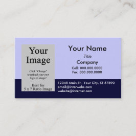 Anpassningsbar Foto Blue Navy Business Card-mall Visitkort