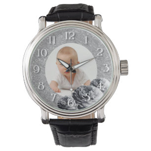 Anpassningsbar foto/BW Ro ram Armbandsur