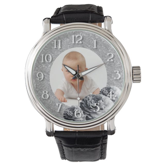 Anpassningsbar foto/BW Ro ram Armbandsur (Framsida)