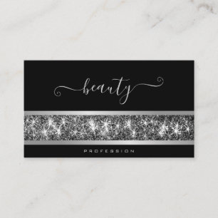 Anpassningsbar Foto eller Logotyp Luminous Silver Visitkort