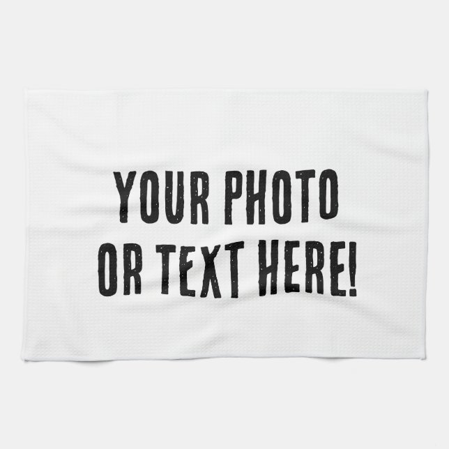 Anpassningsbar Foto eller text Kökshandduk (Horisontell)
