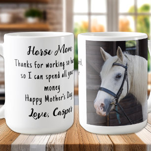Anpassningsbar Foto Equestrian Horse Lover Kaffemugg