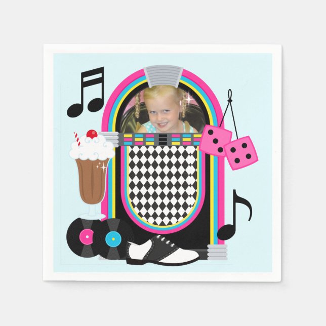 Anpassningsbar Foto Fabulous 50s Pappra blöjor frå Pappersservett (Framsidan)