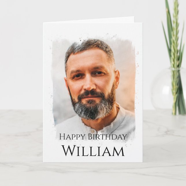 Anpassningsbar-foto, födelsedagskort kort (Framsida)