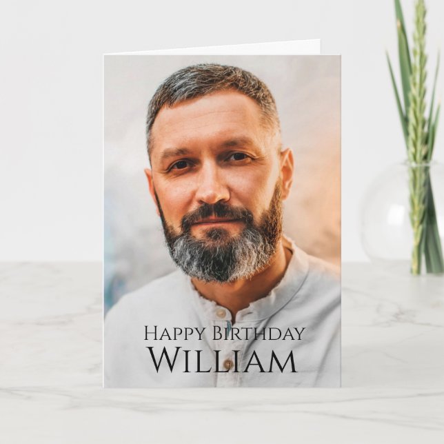 Anpassningsbar-foto, födelsedagskort kort (Framsida)