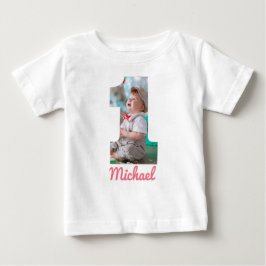 anpassningsbar-FOTO FÖR FÖRSTA BIRTHDADAGEN-BARNKL T Shirt