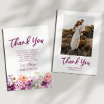 Anpassningsbar Foto för magenta Violet Lila Blommi Tack Kort<br><div class="desc">Det här är ett Magenta Violet Lila Blommigt Flowers Anpassningsbar Bild Photo Tackto You Card!</div>