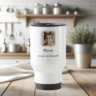 Anpassningsbar Foto för Mamma Du är min favorit Resemugg