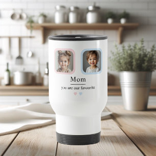Anpassningsbar Foto för Mamma Du är vår favorit Resemugg