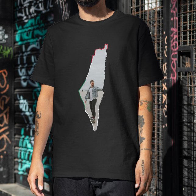 Anpassningsbar Foto för Palestina Karta T Shirt (Skapare uppladdad)