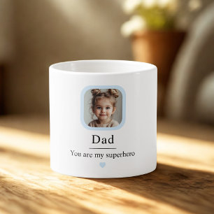 Anpassningsbar Foto för Pappa "Du är min superhj Espressomugg
