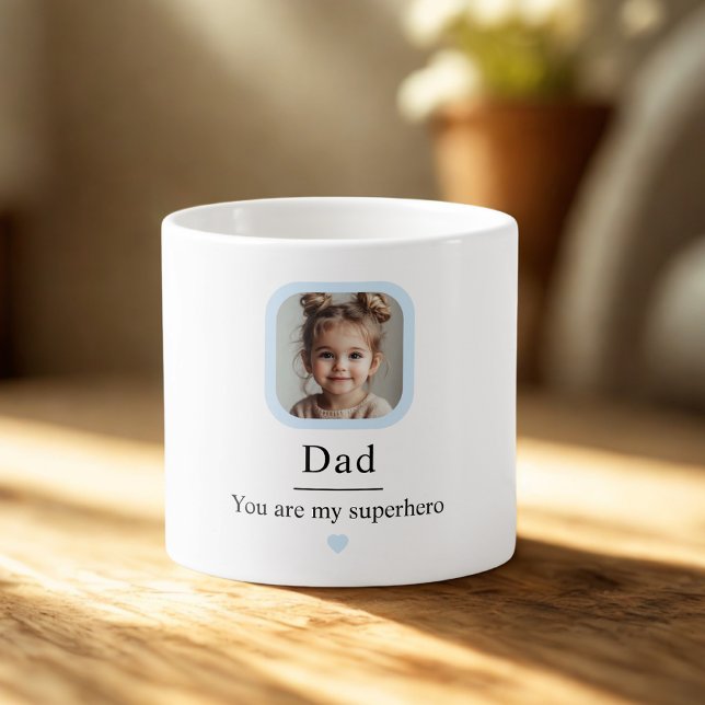 Anpassningsbar Foto för Pappa | "Du är min superhj Espressomugg (Skapare uppladdad)