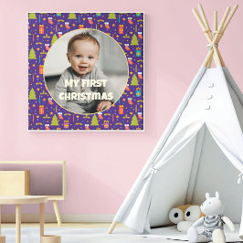 Anpassningsbar Foto Första julklapp för dotter Canvastryck
