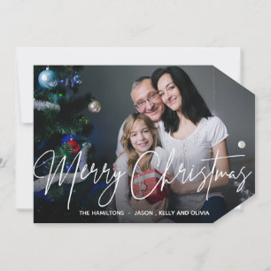 Anpassningsbar Foto God jul Märkre Julkort