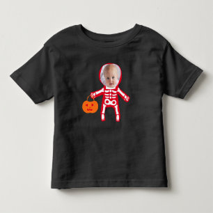 Anpassningsbar-foto Halloween-skelett bus eller go T Shirt