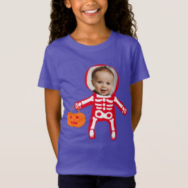Anpassningsbar-foto Halloween-skelett bus eller go T Shirt