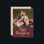 anpassningsbar-foto happy thanksgiving helgdag julkort<br><div class="desc">happy thanksgiving-manuset och en vacker familjebild. Du kan överföra din egen bild och anpassa texten och färg.</div>