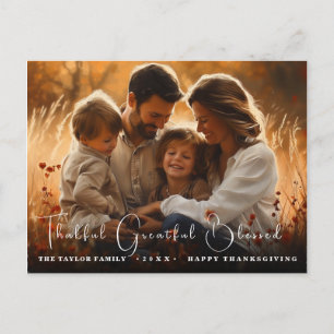 Anpassningsbar Foto Happy thanksgiving vykort