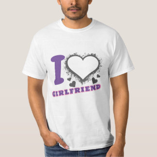 Anpassningsbar foto I Kärlek Min flickvän I hjärta T Shirt