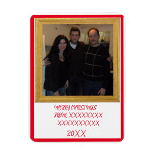 ANPASSNINGSBAR FOTO-JULHÄLSNINGAR KORTSMAGNET MAGNET