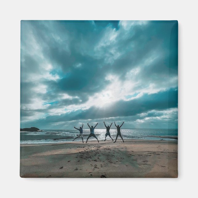Anpassningsbar Foto Lägg till din egen bröllop-års Magnet (Framsidan)